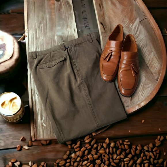 Dockers Flat Front Classic Fit Tencel Blend Weatherd Soft Casual Pants 38×29 - Picture 11 of 11